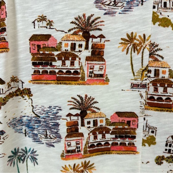 Naturals D&Co Linen Cotton Villa Print Maxi Dress L - Picture 6 of 8